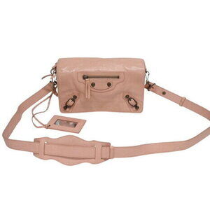Balenciaga Classic Toolkit Shoulder Bag Pink Leather
